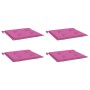 Cojines para silla de jardín 4 uds tela rosa 50x50x3 cm