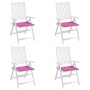 Cojines para silla de jardín 4 uds tela rosa 50x50x3 cm