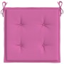 Cojines para silla de jardín 4 uds tela rosa 50x50x3 cm