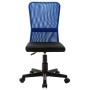Silla de oficina de tela de malla negra y azul 44x52x100 cm