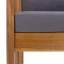 Banco de jardín con cojines 119 cm madera maciza de acacia