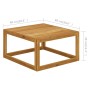 Reposapiés con cojín gris oscuro madera maciza de acacia