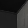 Taburete con almacenaje plegable cuero sintético negro