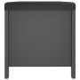 Caja de almacenaje y cojín madera ingeniería gris 105x40x45 cm