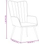 Sillón de relax de terciopelo gris oscuro