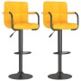 Taburetes de cocina 2 unidades terciopelo amarillo mostaza