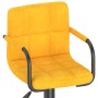 Taburetes de cocina 2 unidades terciopelo amarillo mostaza