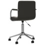 Silla de oficina giratoria de cuero sintético negro