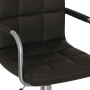 Silla de oficina giratoria de cuero sintético negro