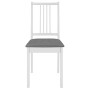 Sillas de comedor con cojines 4 unidades madera maciza blanca