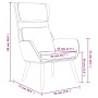 Sillón de relax de terciopelo blanco crema