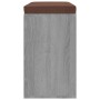 Banco zapatero madera contrachapada gris Sonoma 103x30x48 cm