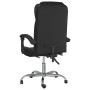 Silla de oficina reclinable cuero sintético negro