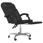 Silla de oficina reclinable cuero sintético negro