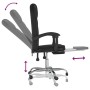 Silla de oficina reclinable cuero sintético negro