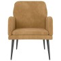 Sillón de terciopelo marrón 62x79x79 cm