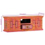 Mueble de TV madera maciza de mango rosa 110x30x40 cm