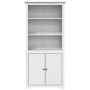 Librería BODO madera maciza de pino blanco 82x40x173 cm