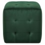 Mesitas de noche 2 unidades terciopelo verde 30x30x30 cm