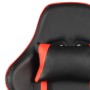 Silla gaming giratoria con reposapiés PVC rojo