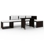 Set de muebles de jardín 4 piezas ratán sintético marrón