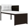 Set de muebles de jardín 4 piezas ratán sintético marrón