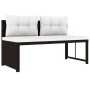 Set de muebles de jardín 4 piezas ratán sintético marrón