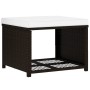 Set de muebles de jardín 4 piezas ratán sintético marrón