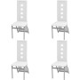 Sillas de comedor 4 unidades cuero sintético blanco