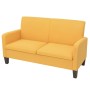 Sofá de 2 plazas amarillo 135x65x76 cm