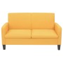 Sofá de 2 plazas amarillo 135x65x76 cm