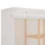 Armario de tela blanco 173x40x170 cm