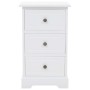 Mesita de noche MDF y madera de pino 35x32x59 cm