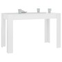 Mesa de comedor madera de ingeniería blanco brillo 120x60x76 cm
