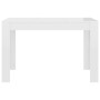 Mesa de comedor madera de ingeniería blanco brillo 120x60x76 cm