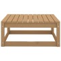 Taburetes de jardín con cojines 2 uds madera pino marrón miel