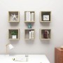 Estantes cubo de pared 6 unidades roble Sonoma 30x15x30 cm