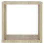 Estantes cubo de pared 6 unidades roble Sonoma 30x15x30 cm