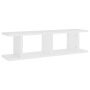 Estantes de pared 2 uds madera contrachapada blanco 75x18x20 cm