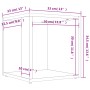 Mesa auxiliar madera contrachapada roble Sonoma 33x33x34,5 cm