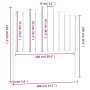 Cabecero de cama madera maciza de pino 106x4x110 cm