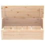 Caja de almacenaje madera maciza de pino 89x36,5x33 cm
