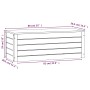 Caja de almacenaje madera maciza de pino 89x36,5x33 cm