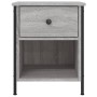 Mesita de noche 2 uds madera ingeniería gris Sonoma 40x42x50 cm