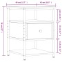 Mesita de noche madera de ingeniería roble ahumado 40x42x56 cm