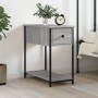Mesita de noche madera de ingeniería gris Sonoma 30x60x60 cm