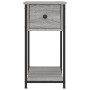 Mesita de noche madera de ingeniería gris Sonoma 30x60x60 cm