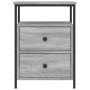 Mesitas noche 2 uds madera ingeniería gris Sonoma 44x45x60 cm