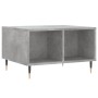 Mesa de centro madera contrachapada gris hormigón 60x50x36,5 cm