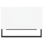 Mesa de centro madera contrachapada blanco 60x50x36,5 cm